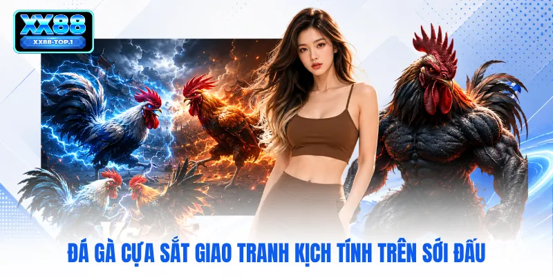 Đá gà cựa sắt giao tranh kịch tính trên sới đấu